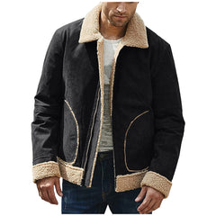 Large Frosted Velvet Men's Composite Coat