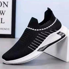 Men's Striped Mesh Slip-on Sneakers