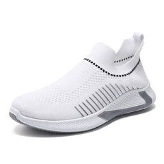 Men's Striped Mesh Slip-on Sneakers