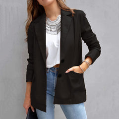 Long Sleeve Button Cardigan Coat For Women