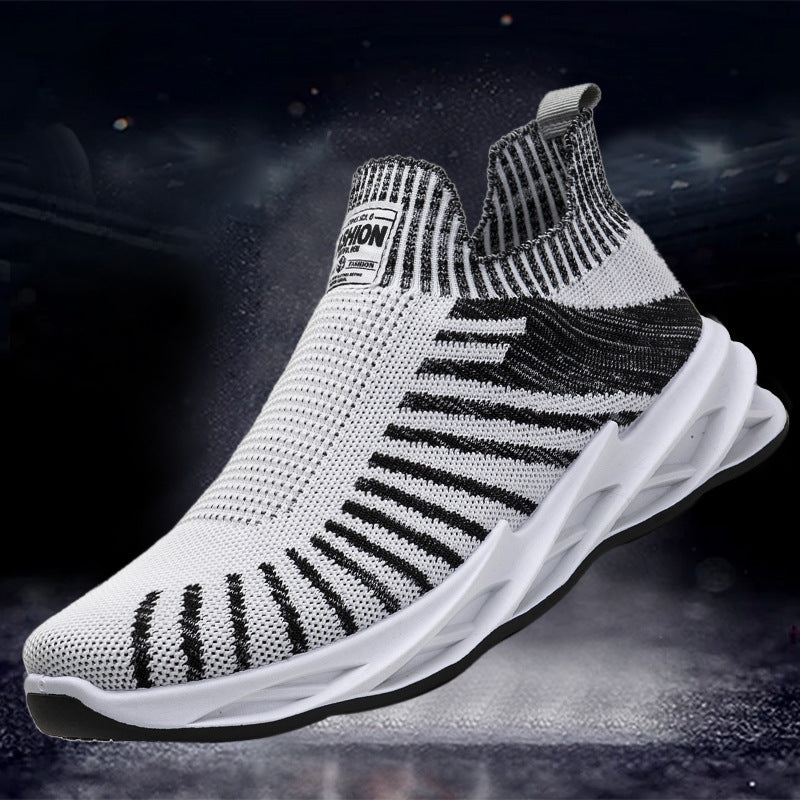 Mesh Stripe Sneakers Lightweight Men's Comfort