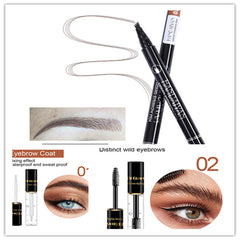 Versatile Four-Head Liquid Eyebrow Pencil