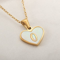 Heart-Shaped White Shell Necklace