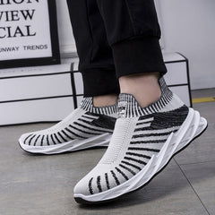 Mesh Stripe Sneakers Lightweight Men's Comfort