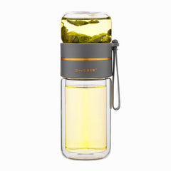 Glass Water Bottle With Tea Infuser Filter Tea Separation Leakproof