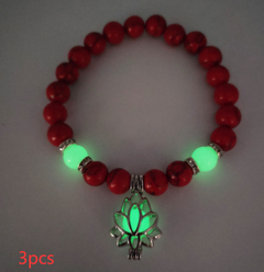 Luminous Lotus Stone Bracelet for Energy