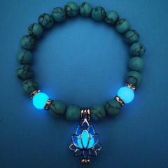 Luminous Lotus Stone Bracelet for Energy