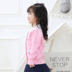 Navy Collar Kids Sweater Jacket