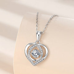 925 Beating Heart-shaped Necklace Women