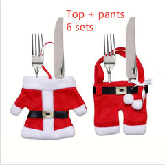 Christmas Knife And Fork Bag Christmas Tableware Set