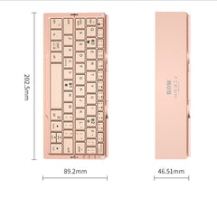 Mini Folding Bluetooth Keyboard Wireless Keypad With Stand Rechargeable Foldable Keyboard For Phone Tablet