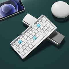 Mini Folding Bluetooth Keyboard Wireless Keypad With Stand Rechargeable Foldable Keyboard For Phone Tablet