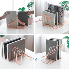 Nordic Iron Book Stand Organizer