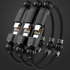 Portable Leather Bracelet Charging Cable