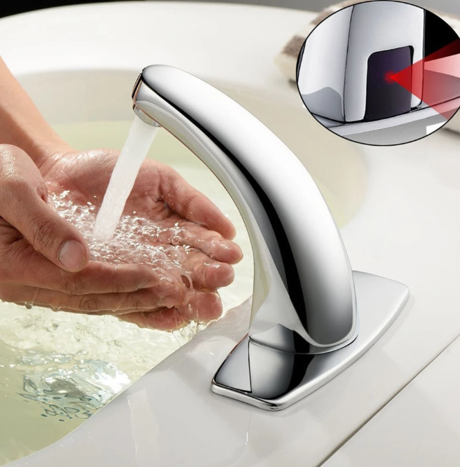 Hands-Free Sensor Faucet for Bathroom Sink