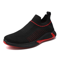 Men's Striped Mesh Slip-on Sneakers