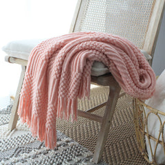 Nordic Knitted Blanket Woolen, Bubble Blanket, Sofa Blanket