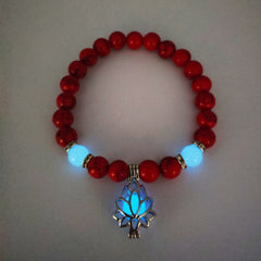 Luminous Lotus Stone Bracelet for Energy