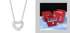 925 Sterling Silver Heart Pendant Necklace