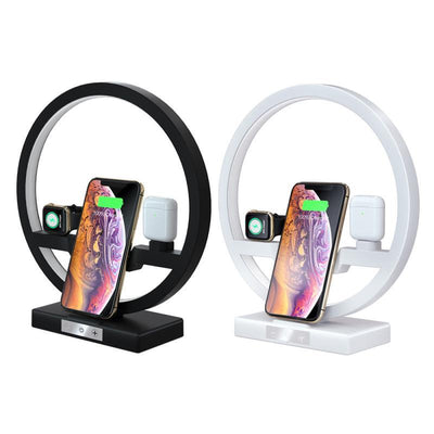 3 In 1 Wireless Charger Applicable For Mobile Phone Watch Headset Table Lamp