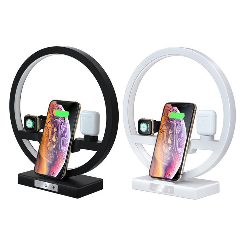 3 In 1 Wireless Charger Applicable For Mobile Phone Watch Headset Table Lamp