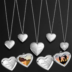 Personalized Carved Love Necklace Heart-shaped Pendant