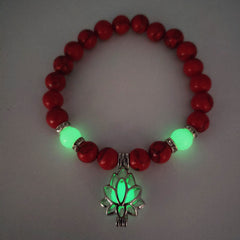 Luminous Lotus Stone Bracelet for Energy