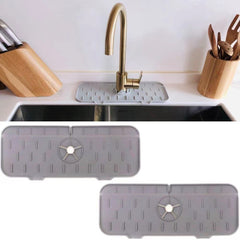 Kitchen Silicone Faucet Absorbent Mat Sink Splash Guard