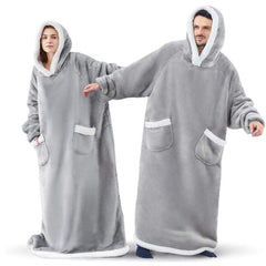 Warm Winter Hoodie Blanket with Pockets Unisex