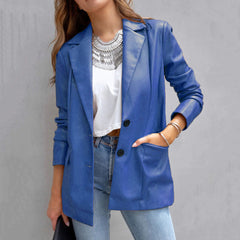 Long Sleeve Button Cardigan Coat For Women