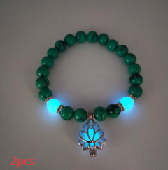 Luminous Lotus Stone Bracelet for Energy