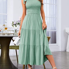 2023 Summer Fashion One-Shoulder Split Dress