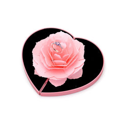 Heart-shaped Rose Rotating Ring Box