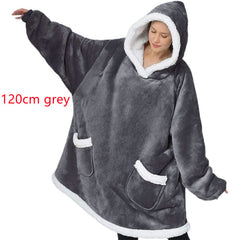 Warm Winter Hoodie Blanket with Pockets Unisex