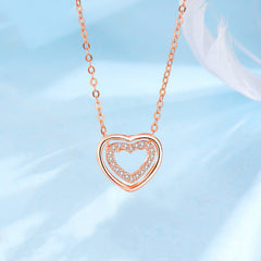 925 Sterling Silver Heart Pendant Necklace