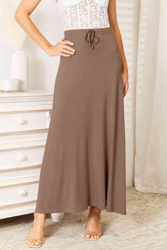 Soft Rayon Maxi Skirt: Double Take