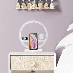 3 In 1 Wireless Charger Applicable For Mobile Phone Watch Headset Table Lamp