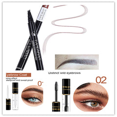 Versatile Four-Head Liquid Eyebrow Pencil