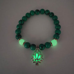 Luminous Lotus Stone Bracelet for Energy