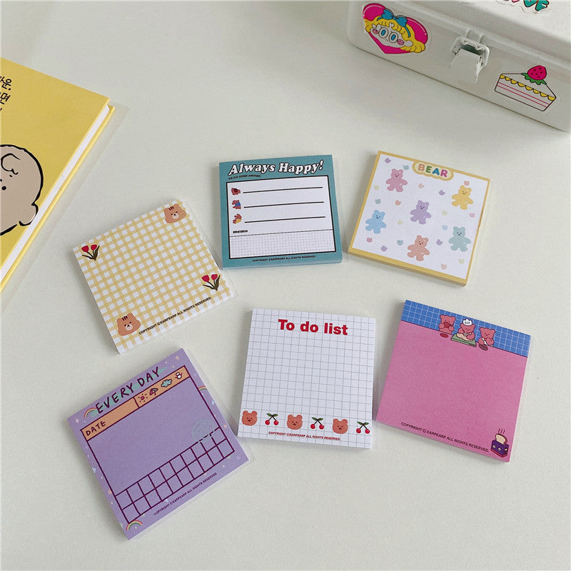 Cartoon Cute Bear Series Sticky Notes 