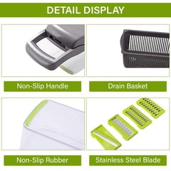 Versatile 12-in-1 Vegetable Chopper Slicer