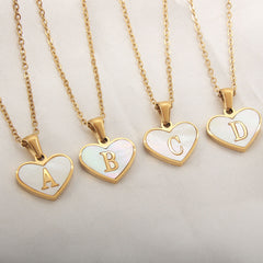 Heart-Shaped White Shell Necklace