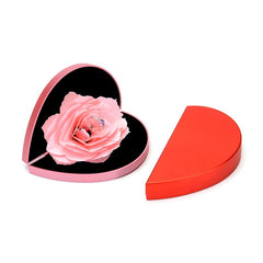 Heart-shaped Rose Rotating Ring Box