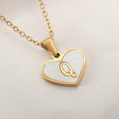 Heart-Shaped White Shell Necklace