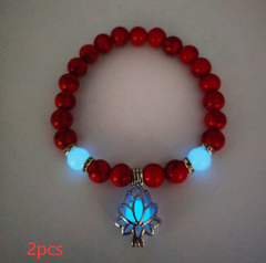 Luminous Lotus Stone Bracelet for Energy