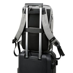 Men On Business Computer Backpack USB Reflective Strip