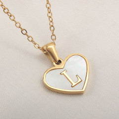 Heart-Shaped White Shell Necklace