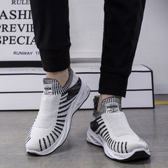 Mesh Stripe Sneakers Lightweight Men's Comfort