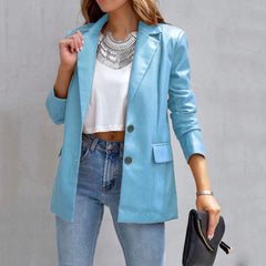 Long Sleeve Button Cardigan Coat For Women