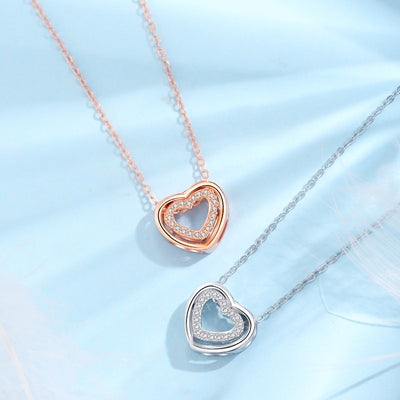 925 Sterling Silver Heart Pendant Necklace